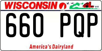 WI license plate 660PQP