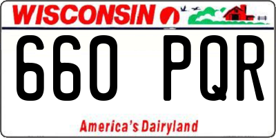 WI license plate 660PQR