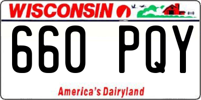 WI license plate 660PQY