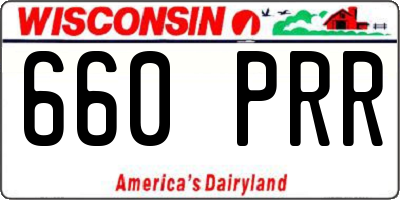 WI license plate 660PRR