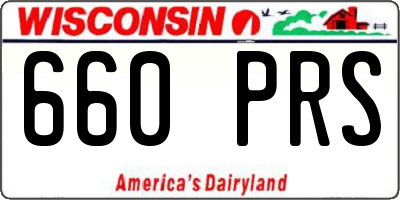 WI license plate 660PRS