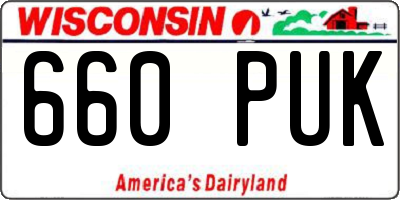 WI license plate 660PUK