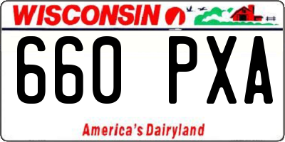 WI license plate 660PXA
