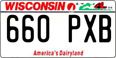 WI license plate 660PXB