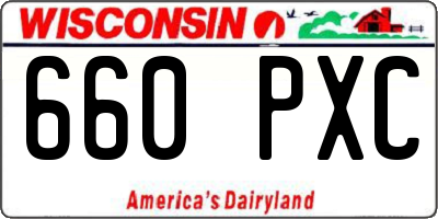 WI license plate 660PXC