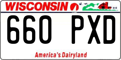 WI license plate 660PXD