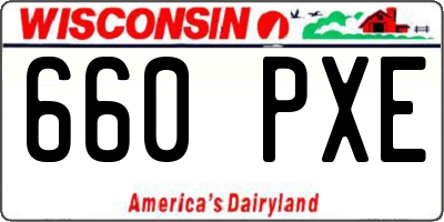 WI license plate 660PXE