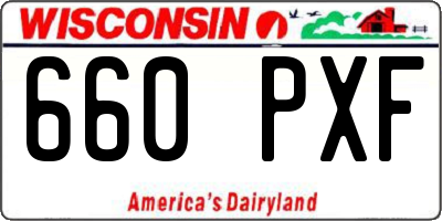 WI license plate 660PXF