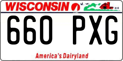 WI license plate 660PXG