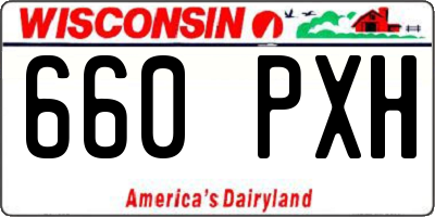WI license plate 660PXH