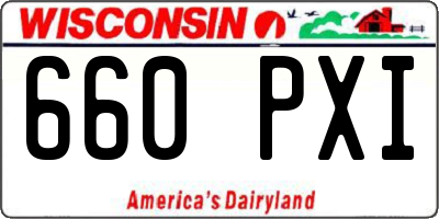 WI license plate 660PXI