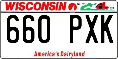 WI license plate 660PXK