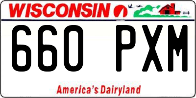 WI license plate 660PXM