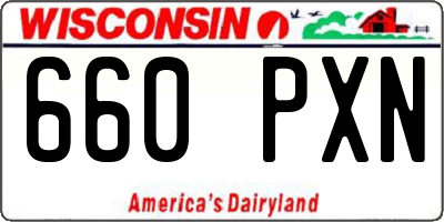 WI license plate 660PXN
