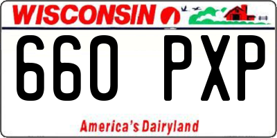 WI license plate 660PXP