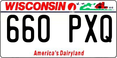 WI license plate 660PXQ