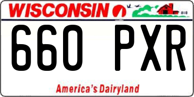 WI license plate 660PXR