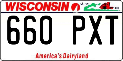 WI license plate 660PXT