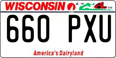 WI license plate 660PXU