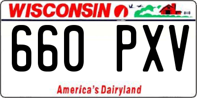 WI license plate 660PXV