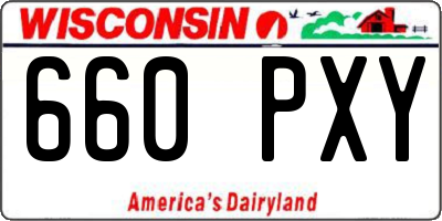 WI license plate 660PXY