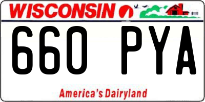 WI license plate 660PYA