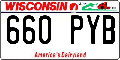 WI license plate 660PYB