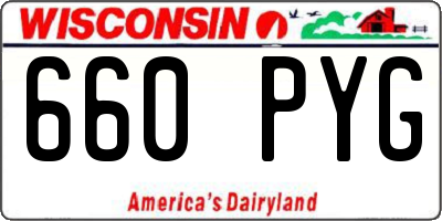 WI license plate 660PYG