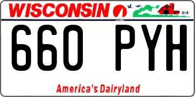WI license plate 660PYH