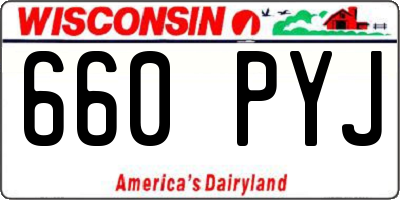 WI license plate 660PYJ