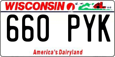 WI license plate 660PYK
