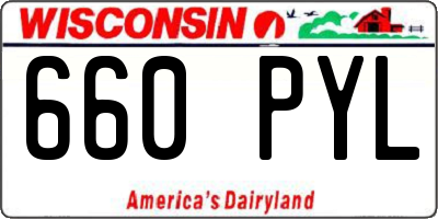 WI license plate 660PYL