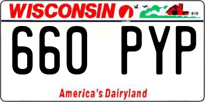 WI license plate 660PYP