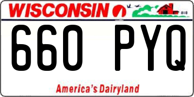 WI license plate 660PYQ