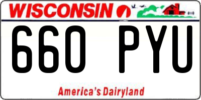 WI license plate 660PYU