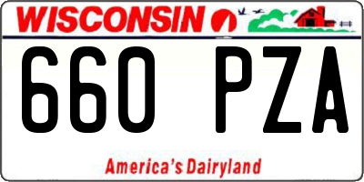 WI license plate 660PZA
