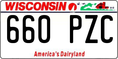WI license plate 660PZC