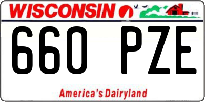 WI license plate 660PZE