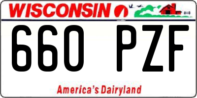 WI license plate 660PZF