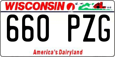 WI license plate 660PZG