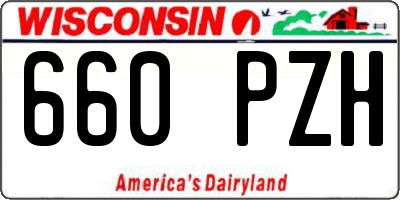 WI license plate 660PZH