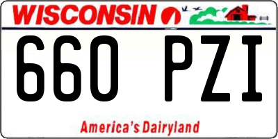 WI license plate 660PZI