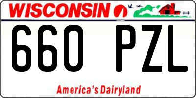 WI license plate 660PZL