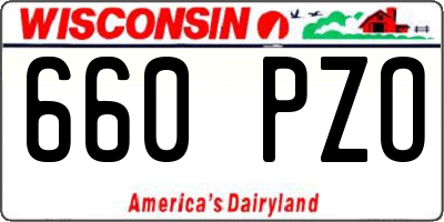 WI license plate 660PZO