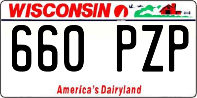 WI license plate 660PZP