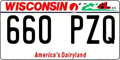 WI license plate 660PZQ