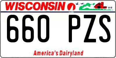 WI license plate 660PZS