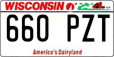 WI license plate 660PZT