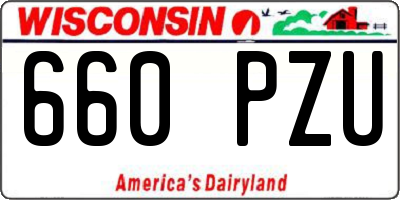 WI license plate 660PZU