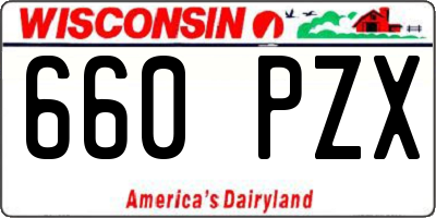 WI license plate 660PZX